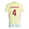 Maillot de Supporter Espagne Martin Zubimendi 4 Extérieur Euro 2024 Pour Homme